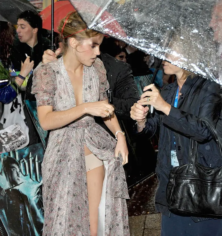 Emma Watson And a Swift Red Carpet Adjustment