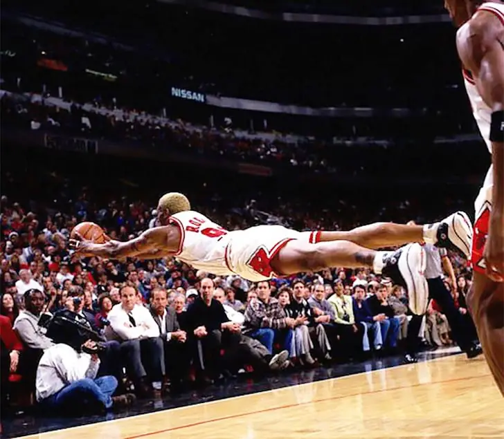 Gravity-Defying Moment with Rodman
