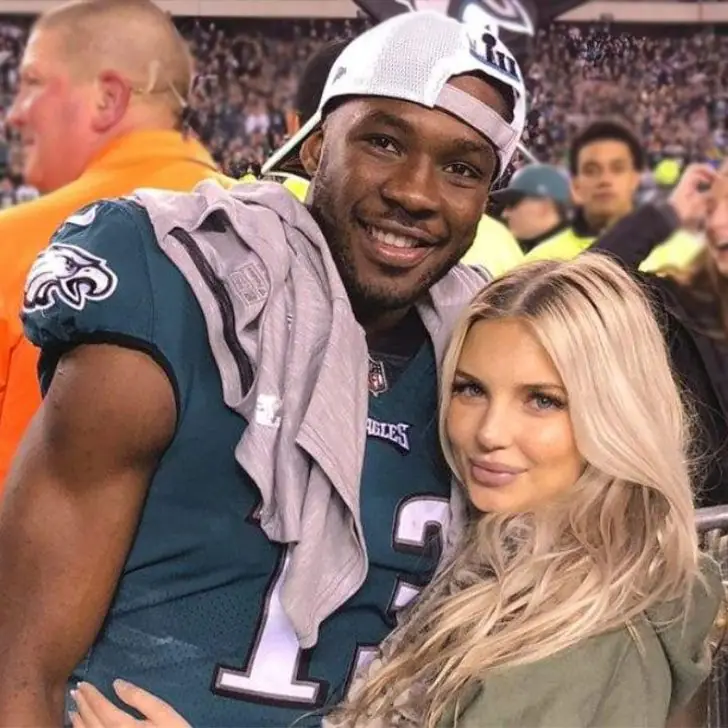 Nelson Agholor and Viviana Volpicelli