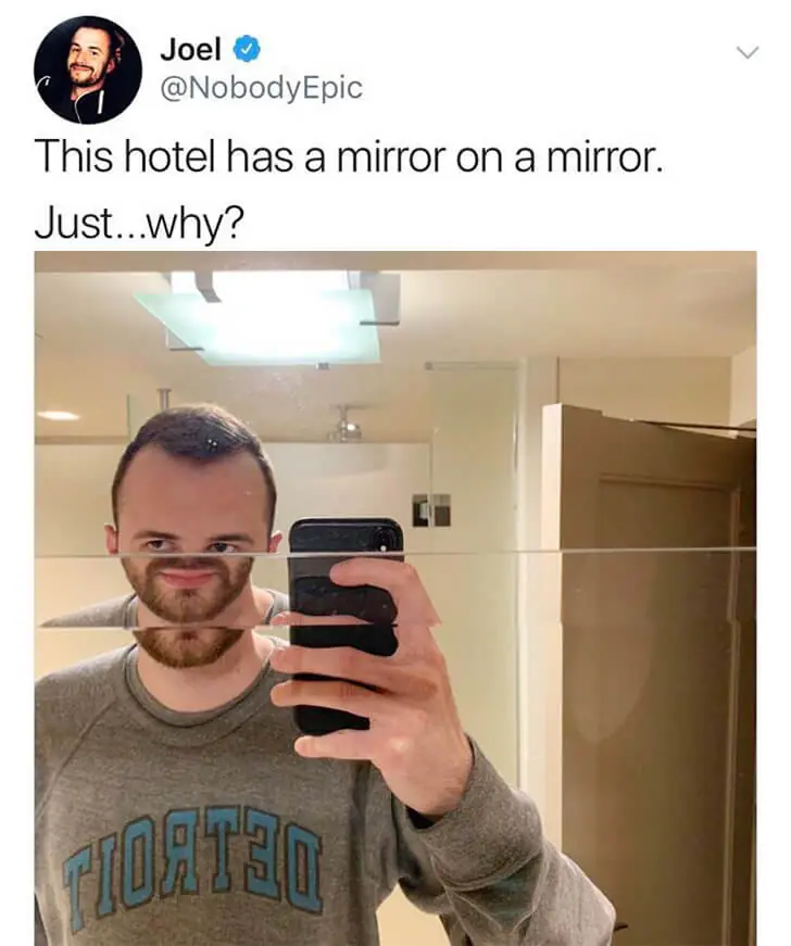 Der Zauber eines doppelten Spiegelbilds