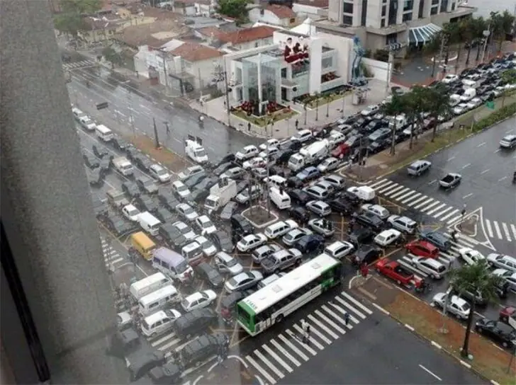 Verkehrsstau der Superlative in Sao Paulo