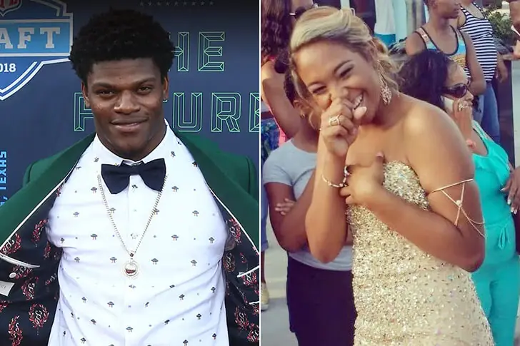 Lamar Jackson and Jaime Taylor