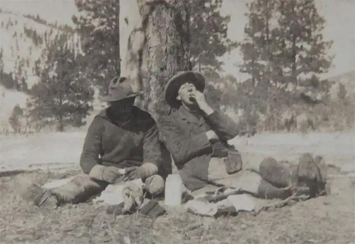 Two Tired Cowboys Take a Break – 1880s
