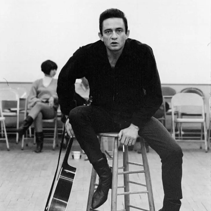 Johnny Cash, Aka The Man In Black, At The Jimmy Dean Show In 1964