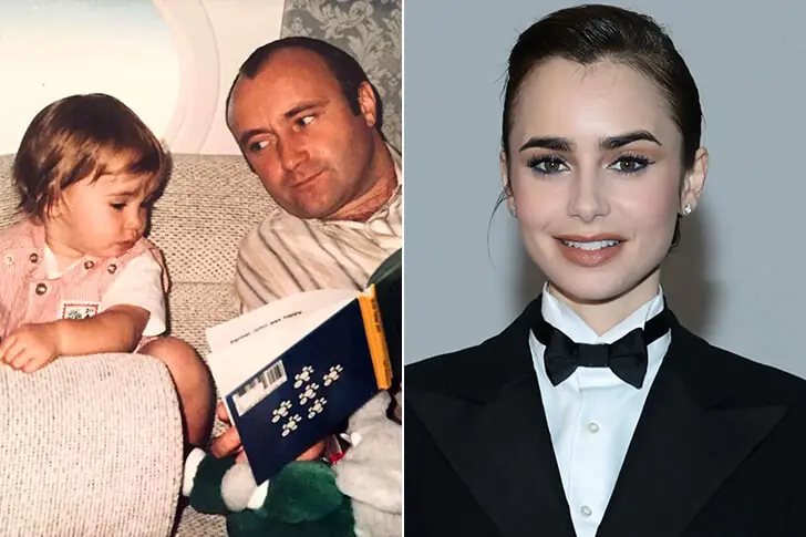 Lily Collins et Phil Collins