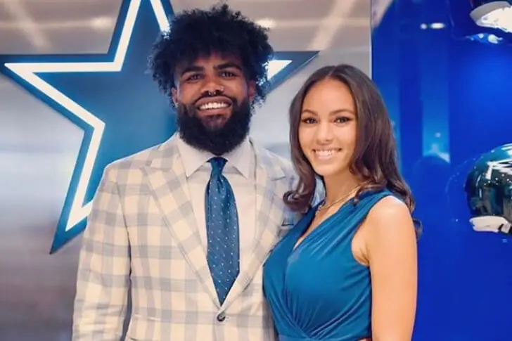 Ezekiel Elliott and Halle Woodard