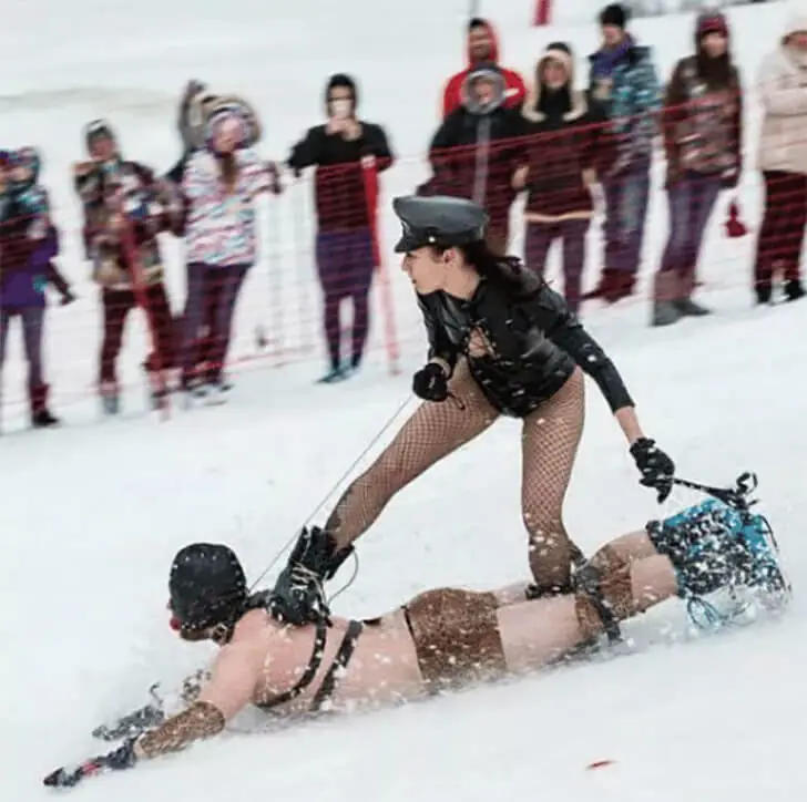 Ever Heard of Human Snowboarding?